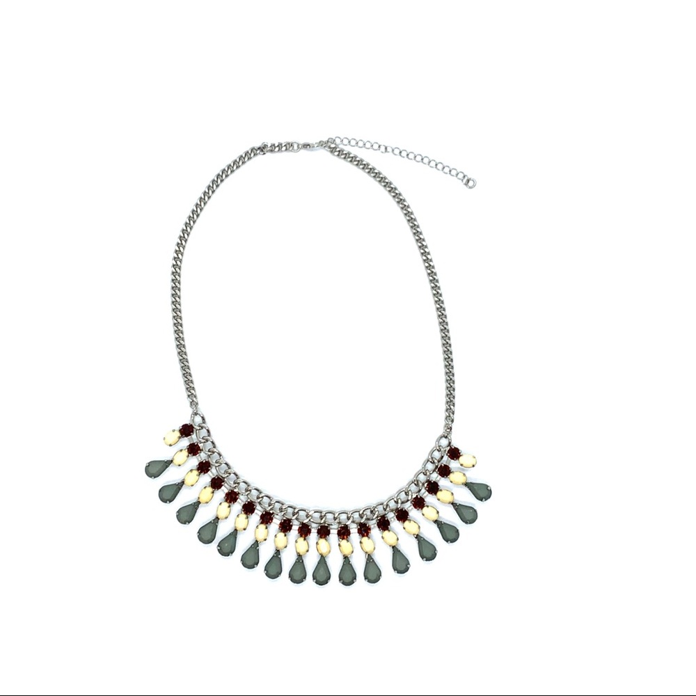 ๐ฅ Silver Statement Jewel Necklace - Picture 5 of 8